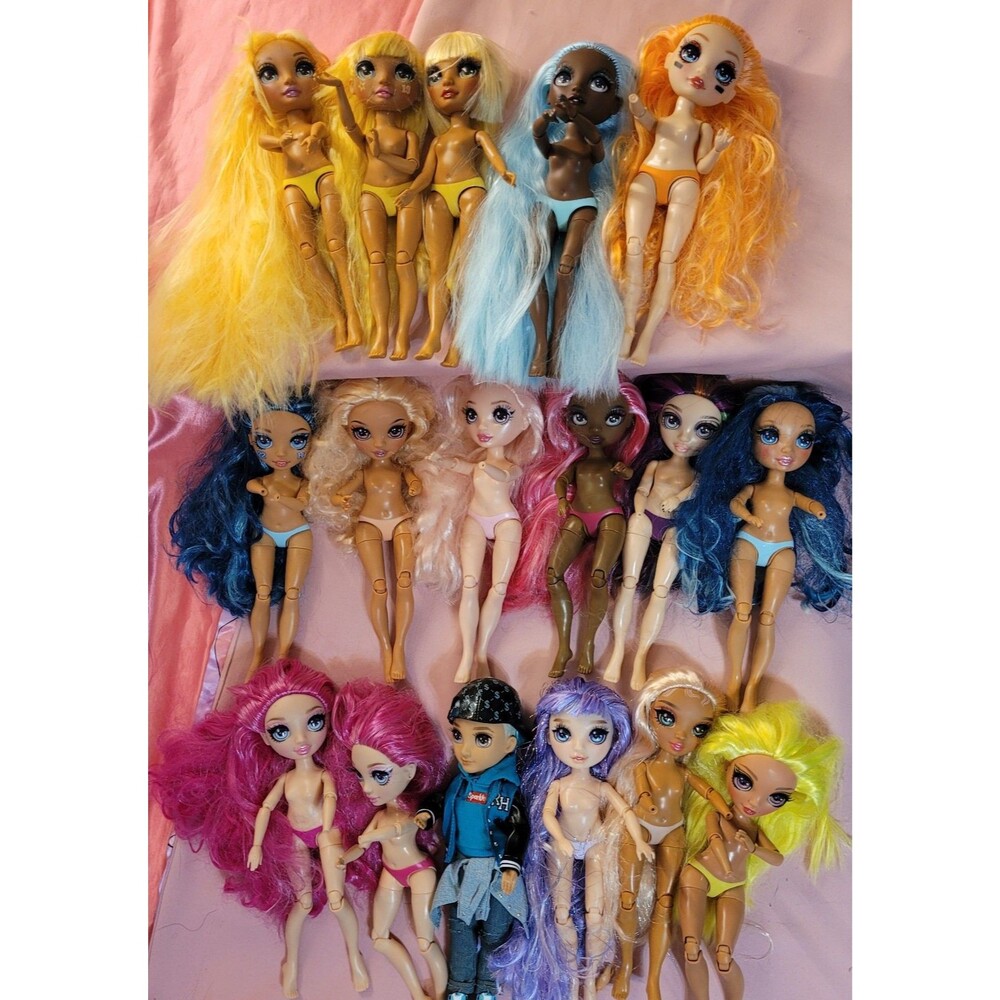 Rainbow High Nude Doll lot of 17 River Kendall Sunny Poppy Skyler Bella Georgia
